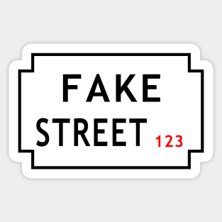 123 Fake Street Sticker